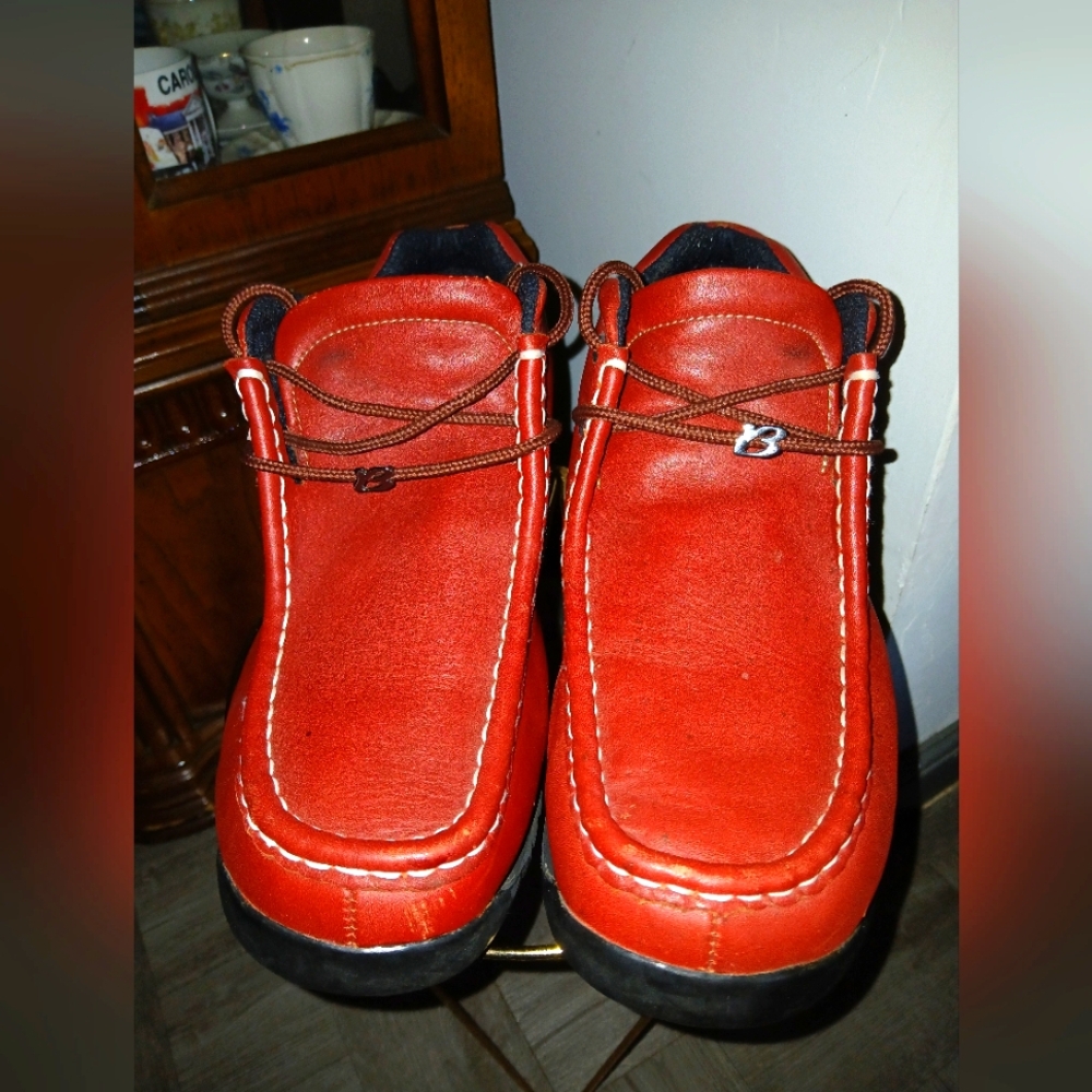 Buffalino Red Leather B-Boots Sz 13